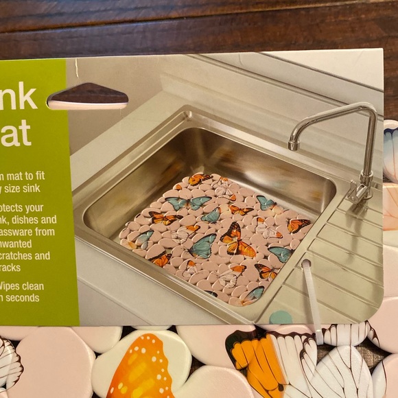 Butterfly Sink Mat, Butterfly Protective Pebble Decorative Sink Mat, Butterflies - Picture 13 of 14